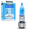 SOFOC BA20D S2 Lampadina Alogena Faro Bianco 12V 35W Non-Polarità Anabbagliante/Abbagliante per Moto Scooter 800+Lm 1pcs