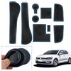GAFAT Tappetini Antiscivolo per Golf 7 7.5 R Line GTD GTI GTE Variant, Golf 7 Tappetini in Gomma per Portaoggetti Bracciolo, Portabicchieri, Scanalatura Porta (Blu)