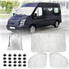 ZWPARTS Parasole per Parabrezza per Camper Compatibile con Ford Transit Van MK8, Set di 3 Parasole Pieghevole Parasole Protezione Termica Interno con Custodia, 100% Occultazione