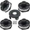 Uchidodo Filo Decespugliatore, 4 Bobine per Tagliabordi Makita, Lunghezza 8,4 m, Diametro 1,6 mm con Coperchio E Molla