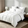 Royal Luxe Piumino in fibra di piuma d'oca, inserto per piumino queen size, 100% cotone, per tutte le stagioni, leggero, ultra morbido e lussuoso, biancheria da letto da hotel, 223,5 x 223,5 cm