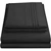Sweet Home Collection Set di Biancheria da Letto di Lusso con Lenzuolo con Angoli, 2 federe, in Microfibra, Nero, King Size