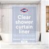 CLOROX Shower Curtain Liner, Premium Medium-Weight Durable Waterproof 6g PEVA for Bathroom with Weighted Magnets, Standard Size 72 x 72, Clear 2 Pack