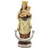 DRW Figura Madonna dell'Almudena patrona di Madrid in resina dipinta a mano 4x3x10 cm