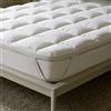 Italian Bed Linen Topper Singolo Fancy in Microfibra con Imbottitura di 300gr/mq - NON SCIVOLA con Cinghie Angolari - Facile da Lavare, Trapuntato per Mantenere Uniforme l'Imbottitura e la Morbidezza (80x195cm)