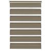 Gardinia Doppia Tenda a Rullo con Morsetto di Fissaggio o Adesiva, Tenda a Rullo con Catenella Laterale, Trasparente e con Strisce opache, Kit di Montaggio Incluso, Mocca, 120 x 150 cm (LxA)
