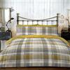 Dreams & Drapes Connolly - Set copripiumino, 100% cotone pettinato, per letto matrimoniale, colore: Giallo ocra