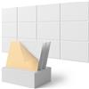 Kuchoow Pannelli Fonoassorbenti Rettangolari Adesivi Decorativi da Parete per Casa | Decorativo Pannello Acustico di Design, Ideale per Soffitto e Porta, Parete TV, Riduce l'Eco, 12 Pezzi, 1,44 m², Nero