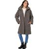 Levi's Quilted Teddy Coat Cappotto Lungo Trapuntato Patchwork, Grigio Carbonio, XL Donna