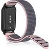 SeNool Cinturino per Xiaomi Smart Band 8 Active/Redmi Smart Band 2, Nylon Ricambio Bracciale, Leggero, Resistente, Rosa
