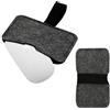 kwmobile Custodia Mouse Wireless Compatibile con Apple Magic Mouse 1 / Magic Mouse 2 / Logitech Pebble Wireless - Astuccio in Feltro con Elastico - Porta Mouse da Viaggio - Grigio Scuro/Nero
