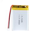 Uxney Batteria agli ioni di litio agli ioni di litio da 3,7 V, 1000 mAh, 503450, agli ioni di litio, con connettore 2P, con griglia da 2,0 mm