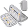 Lacdo USB Organizer Elettronici Cavi Borse Accessori Borsa da Viaggio Custodia Cavi Cavo da viaggio per SanDisk/SamData/Samsung USB Flash Drives Jump Drive Memory Stick, Scheda SD, Grigio
