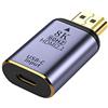ChenYang CY USB-C Type C femmina ingresso sorgente su HDMI 2.1 maschio uscita HDTV adattatore 8K@60Hz 4K@120Hz per tablet e telefono e laptop
