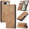 Ottcooed Cover per Google Pixel 8 Custodia, Cover Pellicola a Libro Portafoglio in Pelle Porta Carte Protettiva Slot per Scheda Flip Case Wallet Case con Google Pixel 8, Marrone