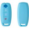 Happyit Custodie di Cpertura della Chiave dell'auto in Silicone per nissan juke teana 2023 3 pulsanti Accessori per Telecomando Senza Chiave (Blu)