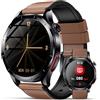 Lgnitek 2026 Nuovo Smartwatch Uomo Con ECG/HRV/BMI/Acido Urico/Lipidi, 1,43 AMOLED Orologio Salute Con 24H Frequenza Cardiaca/SpO2/Sonno/Chiamata SOS, Contapassi IP68,Per Android 9.0+ iOS 10.0+