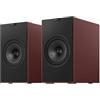 KEF Coda W Diffusori da scaffale HiFi wireless, Vintage Burgundy | Bluetooth 5.4 aptX Lossless | Compatibili con giradischi, TV, PC, laptop e altro | Musica | TV e Home Cinema | Gaming