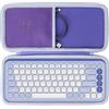 Lebakort Duro Viaggio Caso Custodia per Logitech POP ICON KEYS Tastiera Bluetooth Wireless (Lilla)
