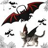 Pwsap Ali Pipistrello Costume da Ppipistrello per Cane Gatto,Ali e Pipistrello Rosse,Halloween Vestiti Cosplay Animali Domestici Costumi per Gatti Cani Cucciolo di Gattino per Halloween Magic Cosplay Party