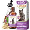 WANFAER L-Lisina per Gatti - Integratore Liquido di L-Lisina per Gatti e Gattini 60ml, Supporto Immunitario e Benessere Respiratorio, Gusto Pollo