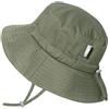 Jan & Jul Cappello da Sole a Secchiello per Neonato, Protezione UV 50+ UPF (Taglia: 0-6 Mesi, Esercito Verde)