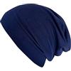 Wollhuhn 20180525 - Berretto double-face, per ragazzi e ragazze, in tessuto ecologico, colore: Blu scuro Tinta unita blu scuro. Large