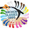 Anchor Glasses Straps Confezione da 12 cinghie per occhiali da sole per bambini, antiscivolo, con gancio per l'orecchio, supporto antiscivolo per occhiali da vista, Colori, taglia unica