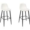 HOME DECO FACTORY, HD0285, Set di 2 Sgabelli da Bar Cotele Scott Beige M2, Softness, Mobili, Seduta, Sgabello e Sedia da Bar, 46,5x100,5x49,5 cm, altezza seduta 70,5 cm, Beige Nero