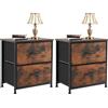 DUMOS Cassettiera con cassetti, Marrone, 2 Stoffbehälter