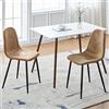 FurnitureR Chair, Suede, marrone, 40 x 38,5 x 85 cm