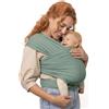 Boba Wrap - Fascia Elastica Porta Bebè Neonato, Portabimbo Facile dalla nascita a 15kg (Sage Green)