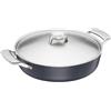 Fiskars Taiten casseruola in alluminio con coperchio, 28 cm, pentola per stufati antiaderente in 100% recyceltem Aluminium, senza PFAS, per tutti i piani cottura, antracite, 1066950