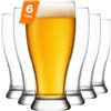 NORDIC SCHILLER Bicchieri Birra Vetro Pinta, Set 6, 570 ml, 100% SENZA PIOMBO Bicchieri Lager, Pilsner, Bicchiere per Longdrink, Beer Glasses