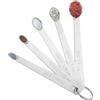 YUNXIASW Set di 5 piccoli cucchiai dosatori - Cuttte in acciaio inox piccoli cucchiai dosatori per cucinare cottura, 1/4 di cucchiaio, 1/8 di cucchiaio, 1/16 di cucchiaio, 1/32 di cucchiaino, 1/64 di