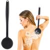 Dimeho Spazzola posteriore in silicone per doccia e bagno, spazzola per il corpo, spazzola per la doccia esfoliante, spazzola per la schiena con manico lungo per uomini, accessori per il bagno e la