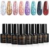 ROSALIND Smalto Semipermanente Glitterato 8 Colori Argento Rosa Viola Blu