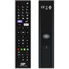 CGV Telecomando TV universale Multi-Marche Fidelio MM senza PROGRAMMAZIONE per TV AYA, Bluesky, First Line, Grandin, Hitachi, Proline, Qilive, Schaub-Lorenz, Schneider, Selecline, Techwood..