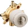 Moen U140X M-CORE 3-Series 4 Port Tub and Shower Mixing Valve with Crimp Ring PEX Connections, or Unfinished