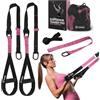 THYSOL® Resistance Trainer Pro Xtreme - Set di cinghie per allenamento con ancoraggio regolabile alla porta, per allenamento a casa, adatte per viaggi e allenamento indoor e outdoor (rosa chiaro)