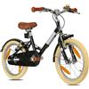 PROMETHEUS BICYCLES Bicicletta retrò per bambini 16 pollici a partire dai 5 anni in su, per bambini e bambine, colore nero