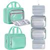 Chakipee Appendere Beauty Case da Viaggio Donna - Organizer Pochette Trucchi Impermeabile con Finestra Trasparente, Borsa da Bagno Leggera per Essenziali, Trucco, Shampoo Verde, Grande