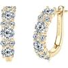 ROUGEMONT Extravaganti orecchini a cerchio con moissanite e diamante di Rougemont, orecchini a cerchio con certificato di autenticità in oro 18K, gioielli in moissanite, orecchini a cerchio in argento Sterling