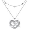 Micory Collana Donna Argento Sterling 925 Collana Infinito Cuore con Scatola Regalo-Regali di Gioielleria Originali per Nonne,Mamme e Mogli