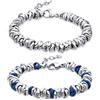 Dada Gioielli - Bracciale Donna Anelli Intrecciati a Nodino in Acciaio In Colori Diversi Idee Regalo Donna. Bracciali con Anelli Intrecciati ideali per tutte le idee Regalo (Multicolor Blu+Argento)