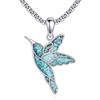 CUPENDA Fiore della vita/Farfalle/Libellule/Fenice/Colibri/Geco/Amo da pesca/Lupo/Ossa di cane/Sigillo Messianico Mesusa/Palme Argento Sterling 925 Turchese Ciondolo Collana Gioielli per Uomo Donna