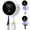 Ankilo Upgraded UV Toothbrush Sanitizer Wall Mounted, Electric Toothbrush Holder for Bathroom, LED Smart Screen, with Auto-Inductive Cover, for Home, Travel