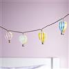 Lights4fun - Catena di Luci Decorative per la Cameretta dei Bambini con Mongolfiere e 12 LED Bianco Caldo a Pile