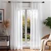 Deconovo Tende per Interni Moderne in Voile Bianco - Set di 2 Tende Trasparenti 90x240 CM, Leggere e Decorative, per Finestre e Porte Interne, Ideali per Camera da Letto e Soggiorno