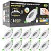 CLAR - Faretti LED Soffitto Interno, Modulo LED Ultra Slim Dimmerabile 6W, Selettore di Tonalità, Orientabile 110°, Bianco (Pack 10)
